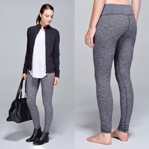 LULULEMON Wunder Under Leggings III in Coco Pique Black White